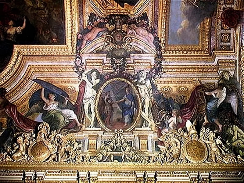 Il rinnovamento dell'Alleanza con gli svizzeri nel 1663 - Chateau de Versaille, dettagli